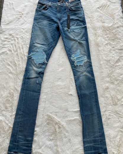 Amiri Water Wash Blue Denim Pants