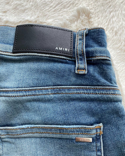 Amiri Water Wash Blue Denim Pants