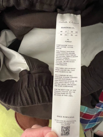 Rick Owens Zip-Detail Cotton Pants