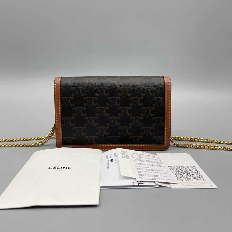 Celine Chain Crossbody Bag with Ticket