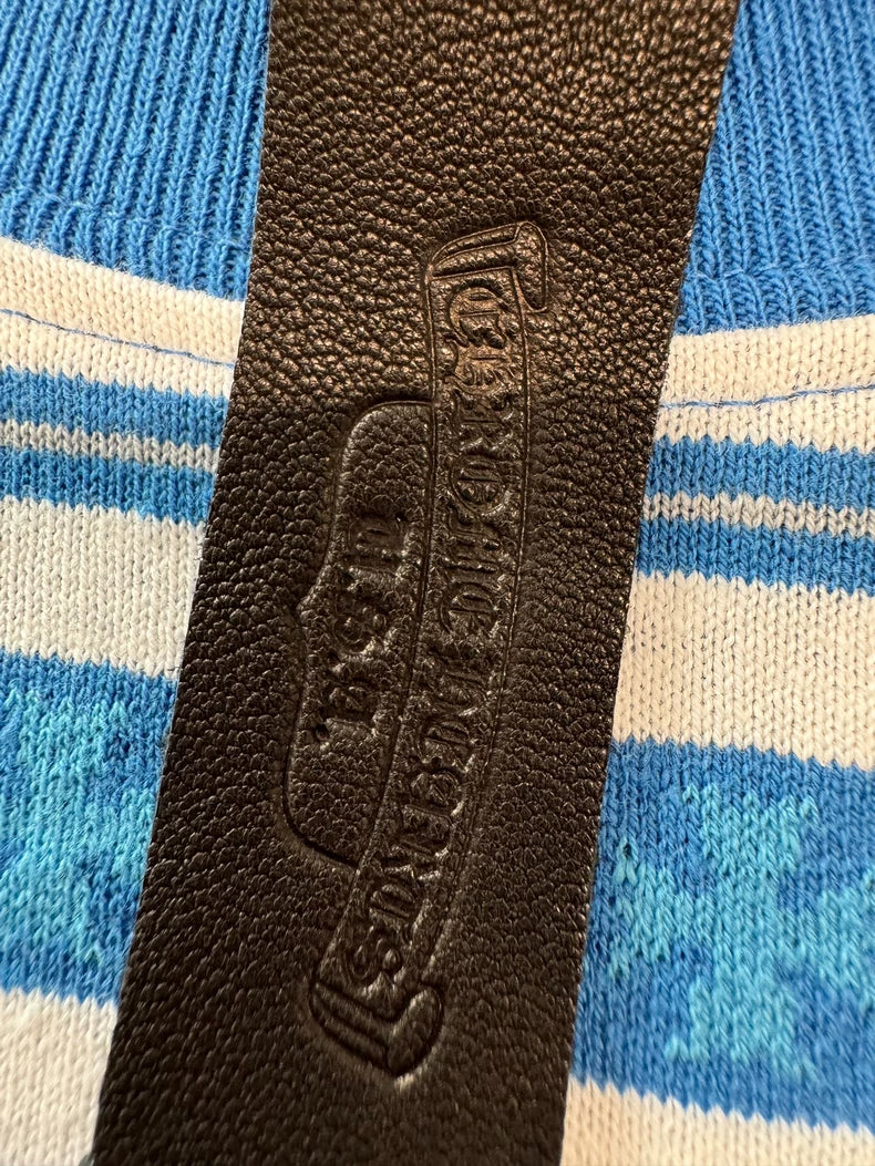 Chrome Hearts White Blue Stripe Short Sleeve Tee-yf