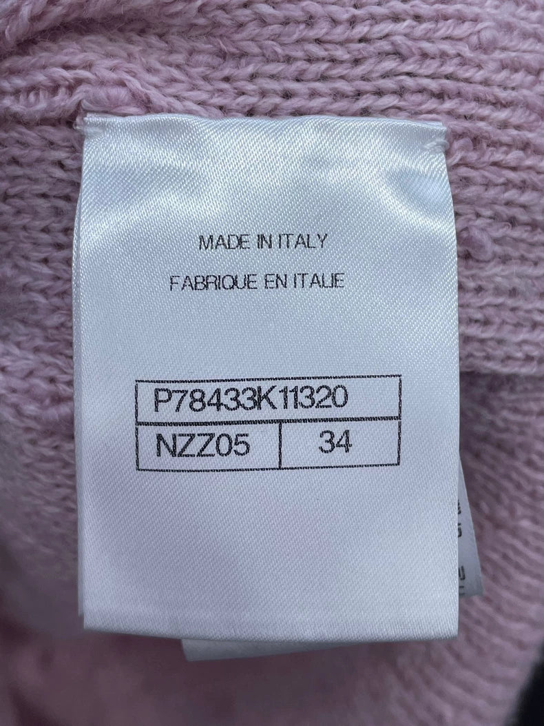 CHANEL 24K Knit Cardigan in Pink and Black