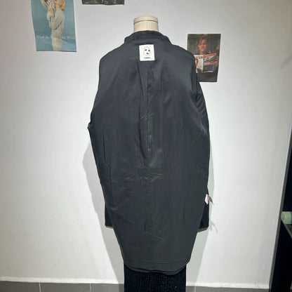 Vintage Gray Double-Breasted Wool Coat