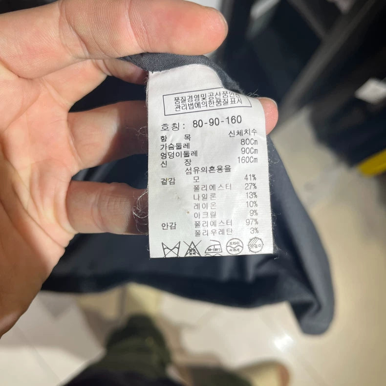 Vintage Gray Double-Breasted Wool Coat