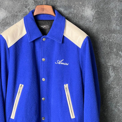 AMIRI Blue and White Jacket Coat