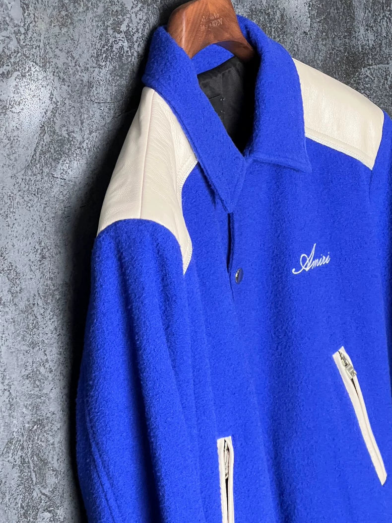 AMIRI Blue and White Jacket Coat