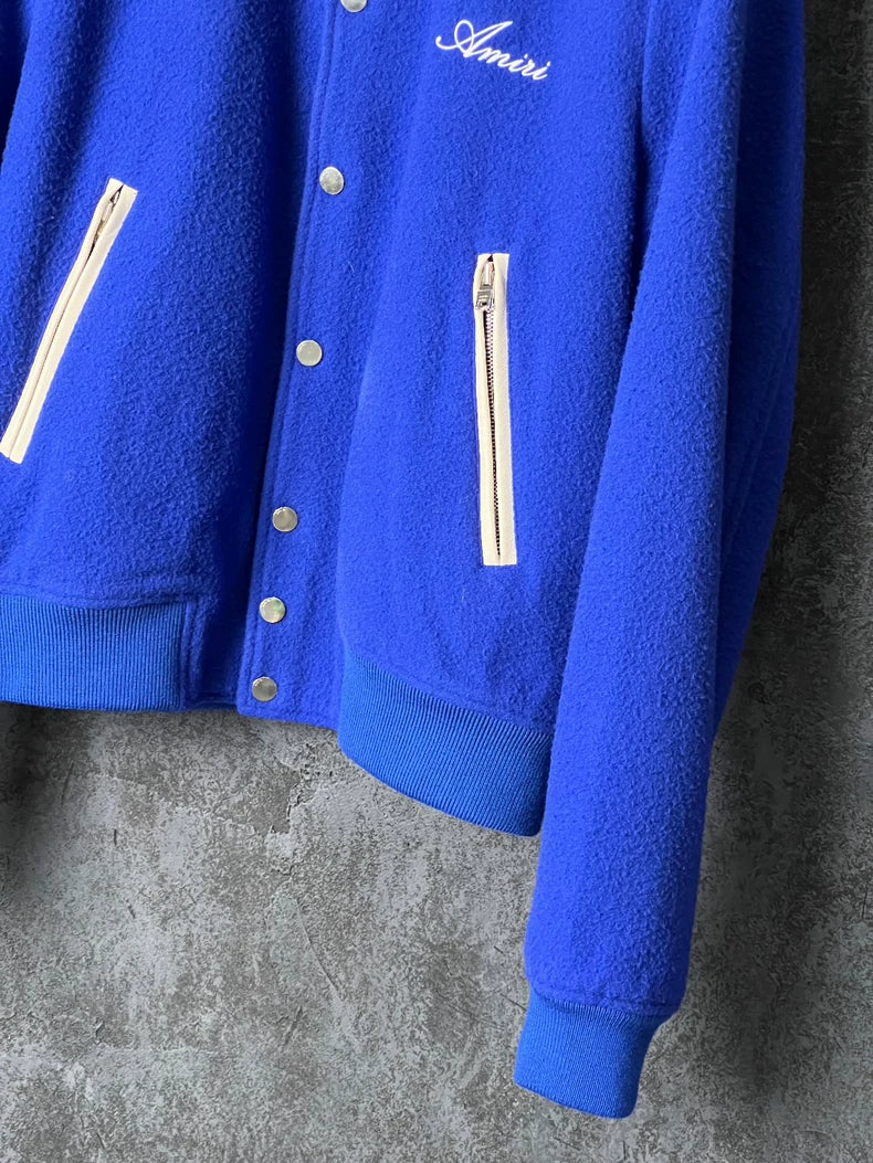 AMIRI Blue and White Jacket Coat