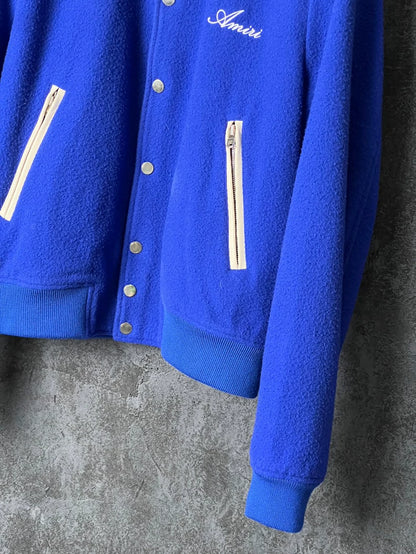 AMIRI Blue and White Jacket Coat