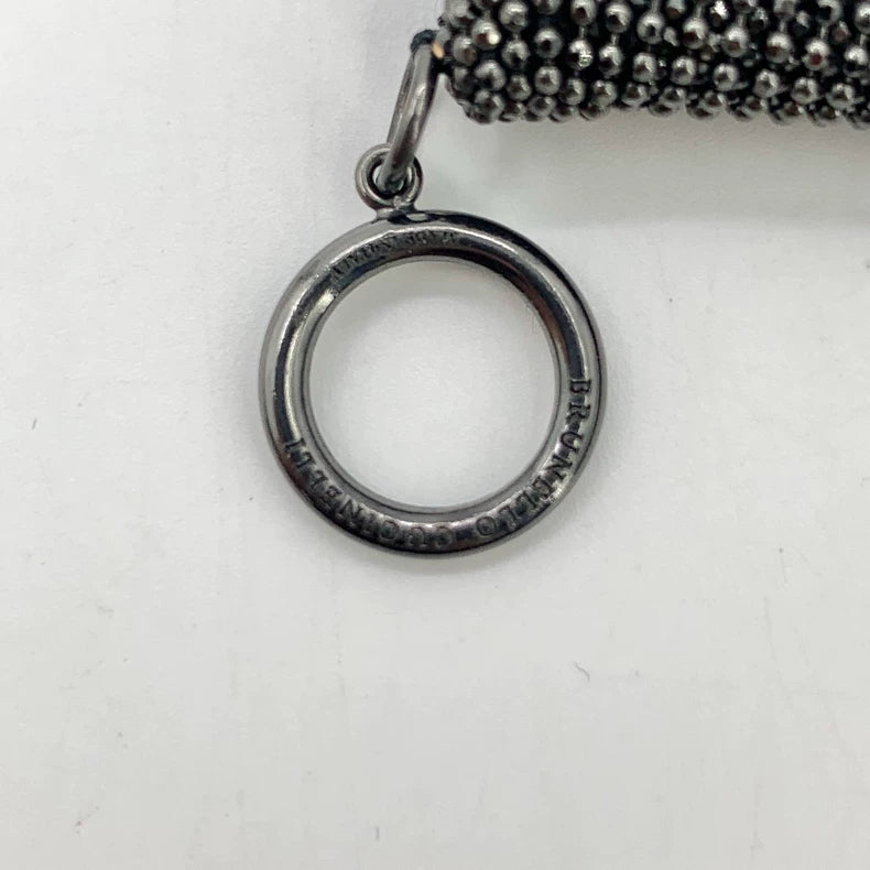 Black Layered Beaded Necklace 53cm Length