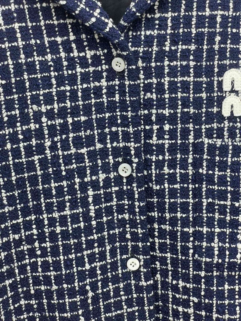 miumiu Blue White Short Sleeve Top