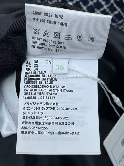 miumiu Blue White Short Sleeve Top