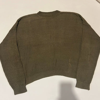 Kapital Short Knit Sweater in Brown