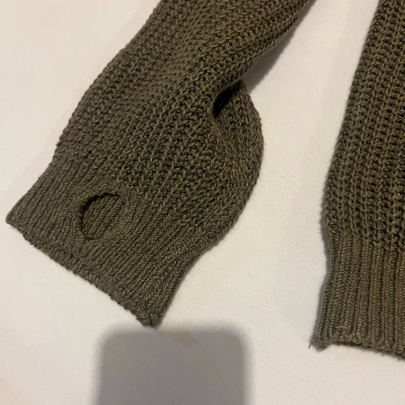 Kapital Short Knit Sweater in Brown