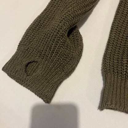 Kapital Short Knit Sweater in Brown