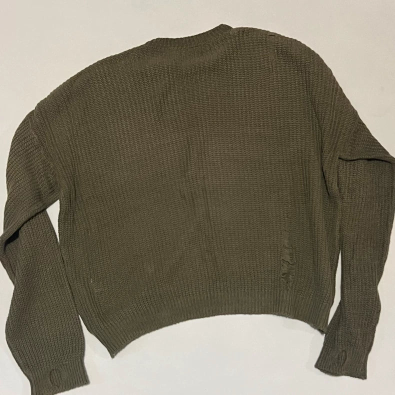 Kapital Short Knit Sweater in Brown