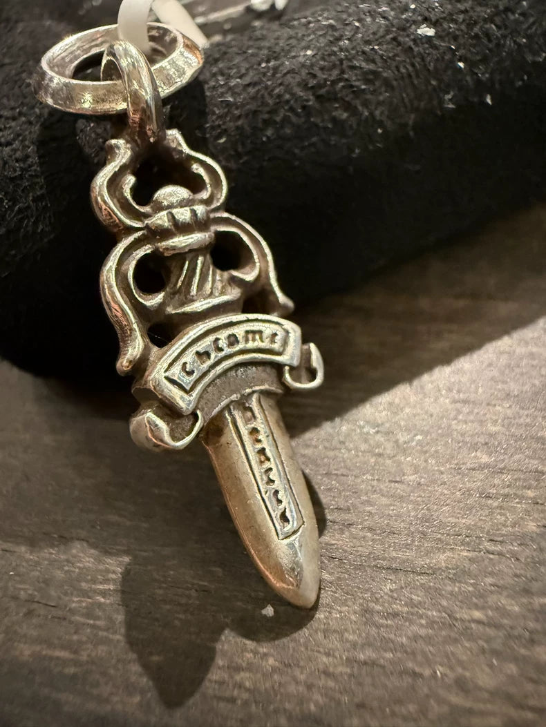 Chrome Hearts Sword Pendant with Circle Loop