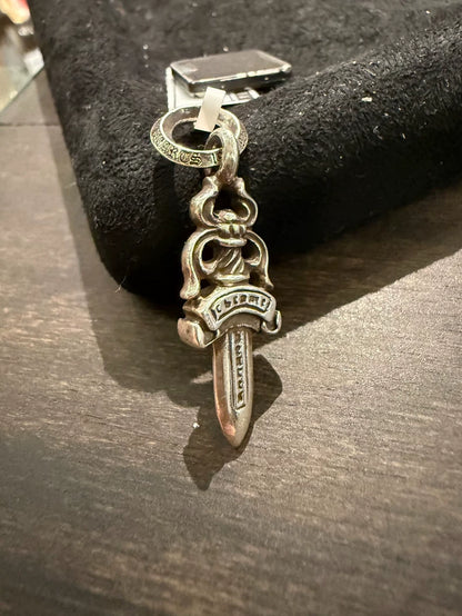 Chrome Hearts Sword Pendant with Circle Loop