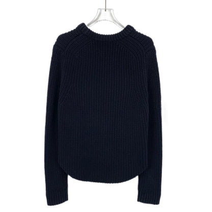 Celine Navy Blue Long Sleeve Knit Sweater
