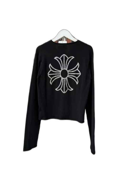 Chrome Hearts Rhinestone Knit Cashmere Sweater