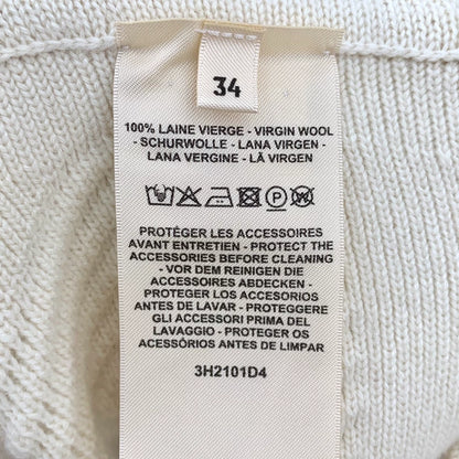 Hermes Beige Wool Zipper Knit Jacket