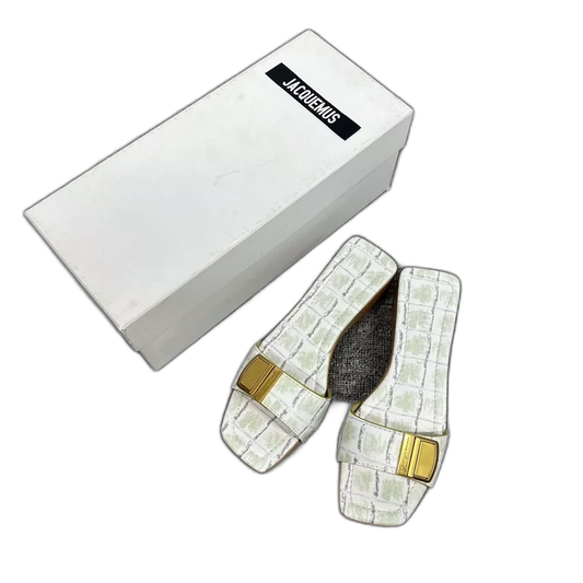 Jacquemus Printed Leather Slide Sandals