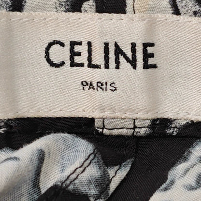 Celine Silk Dog Print Long Pants