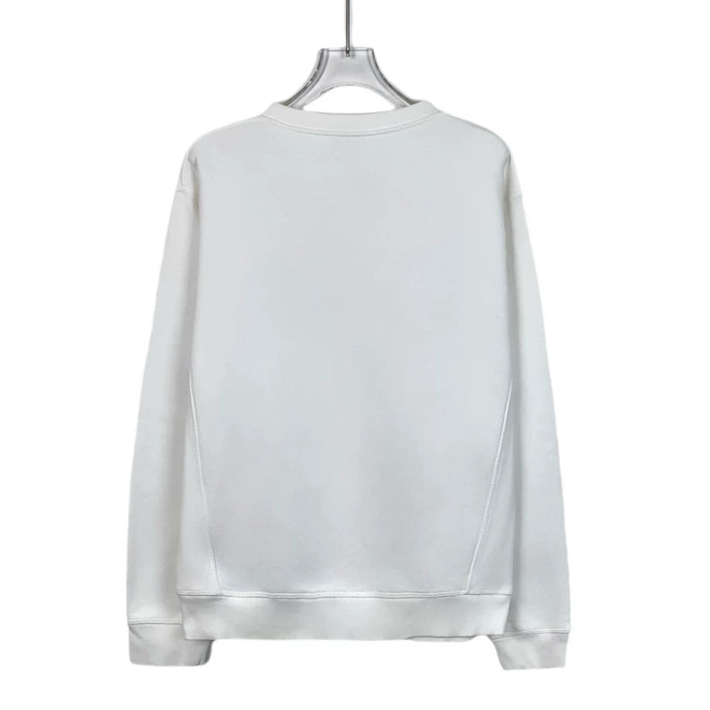 Dior White Logo Embroidered Sweatshirt