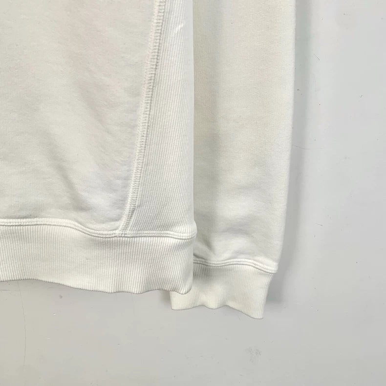 Dior White Logo Embroidered Sweatshirt