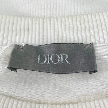 Dior White Logo Embroidered Sweatshirt