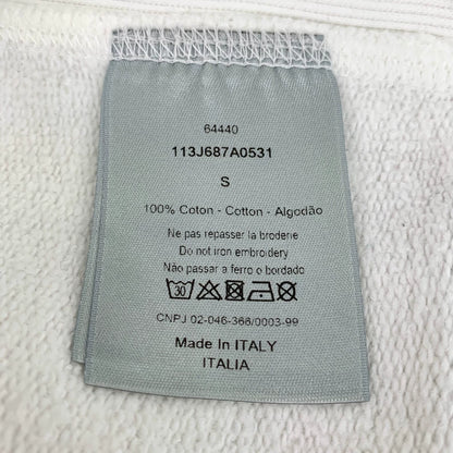 Dior White Logo Embroidered Sweatshirt