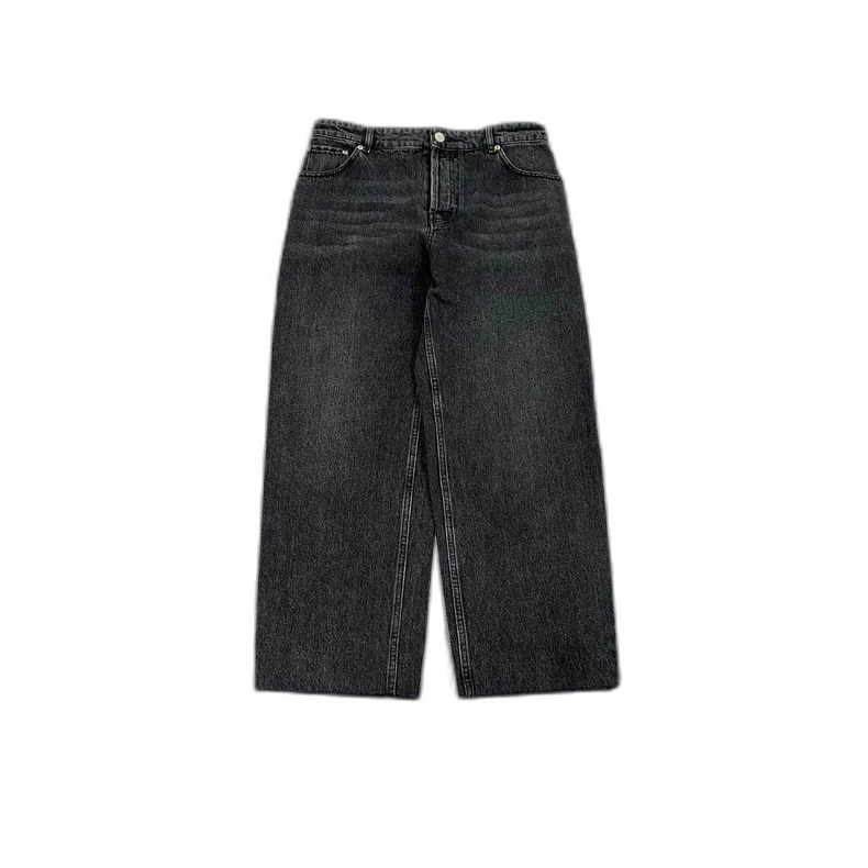 Balenciaga Washed Wide-Leg Denim Pants