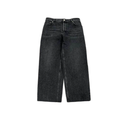 Balenciaga Washed Wide-Leg Denim Pants