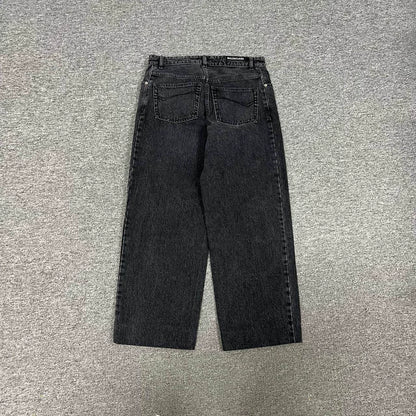 Balenciaga Washed Wide-Leg Denim Pants