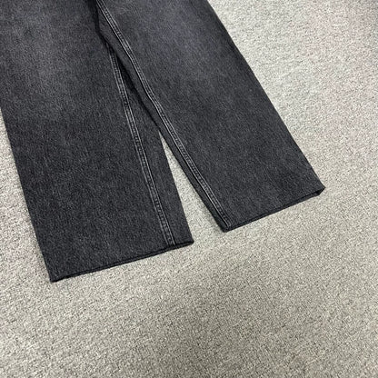 Balenciaga Washed Wide-Leg Denim Pants
