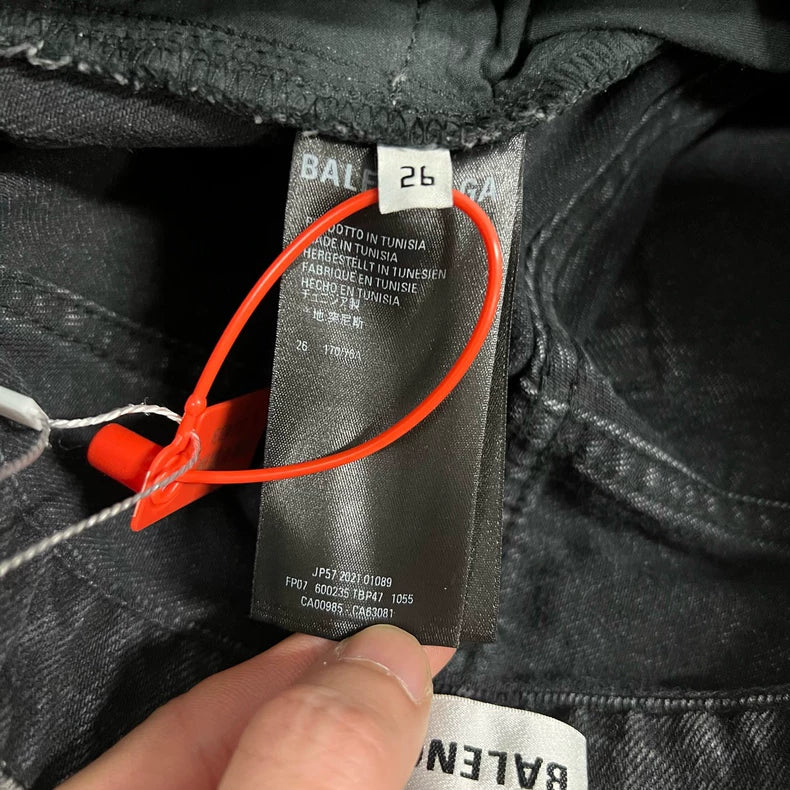 Balenciaga Washed Wide-Leg Denim Pants