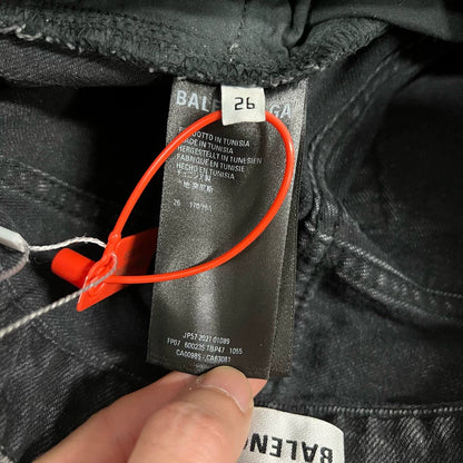 Balenciaga Washed Wide-Leg Denim Pants