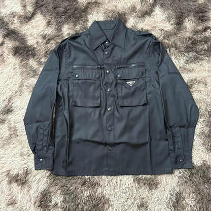 Prada Triangle Logo Nylon Utility Jacket