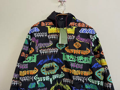 Gucci Colorful Logo Hooded Jacket
