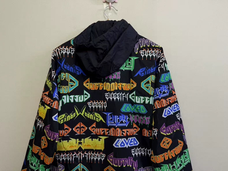 Gucci Colorful Logo Hooded Jacket