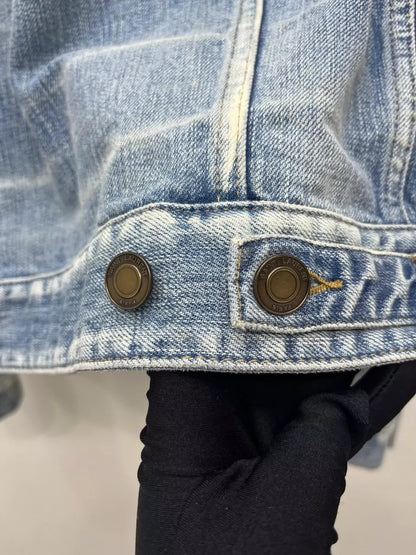 Saint Laurent Denim Jacket with Anchor
