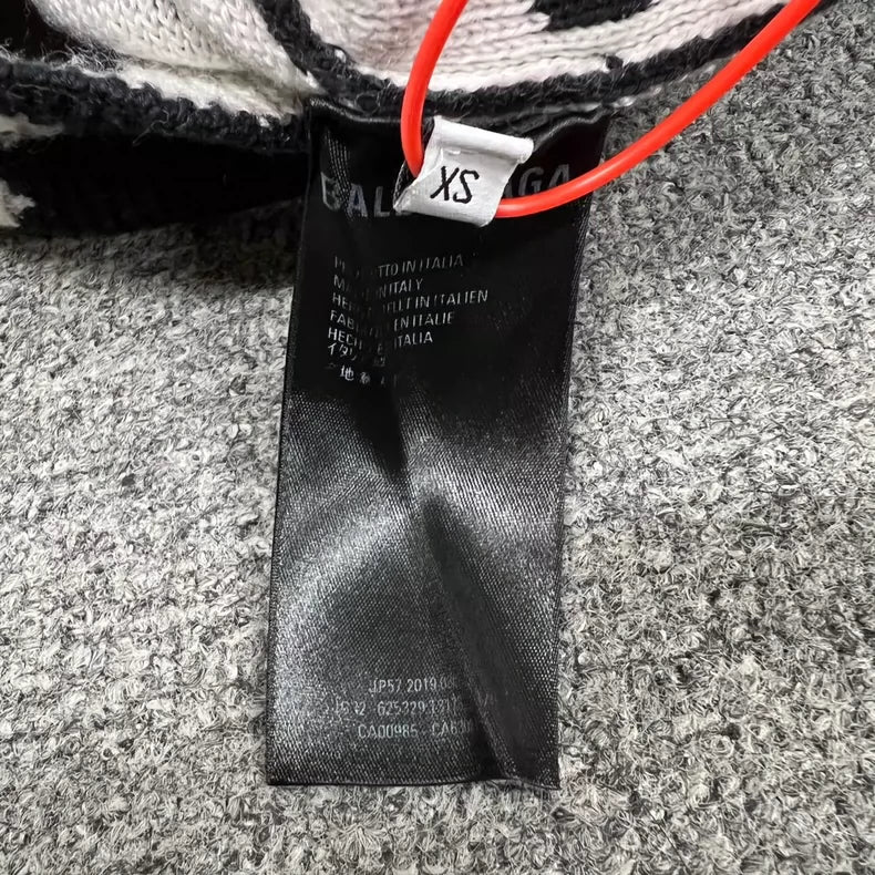 Balenciaga Wool Knit Sweater with Logos