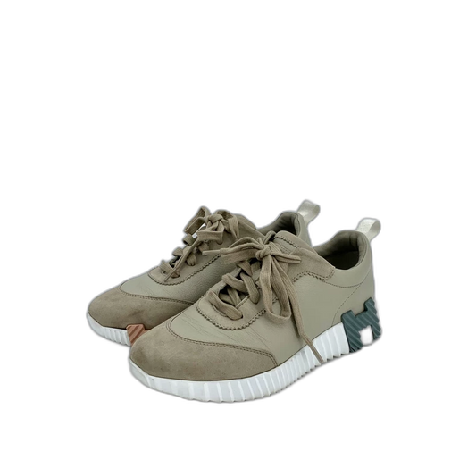 Hermes Brown Casual Lace-Up Sneakers