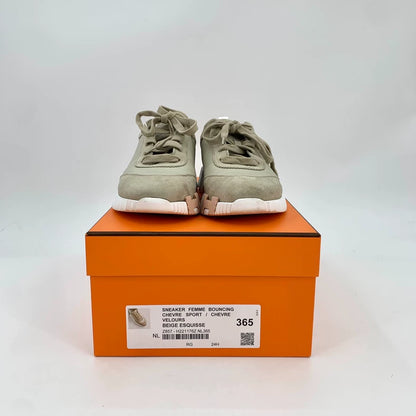 Hermes Brown Casual Lace-Up Sneakers