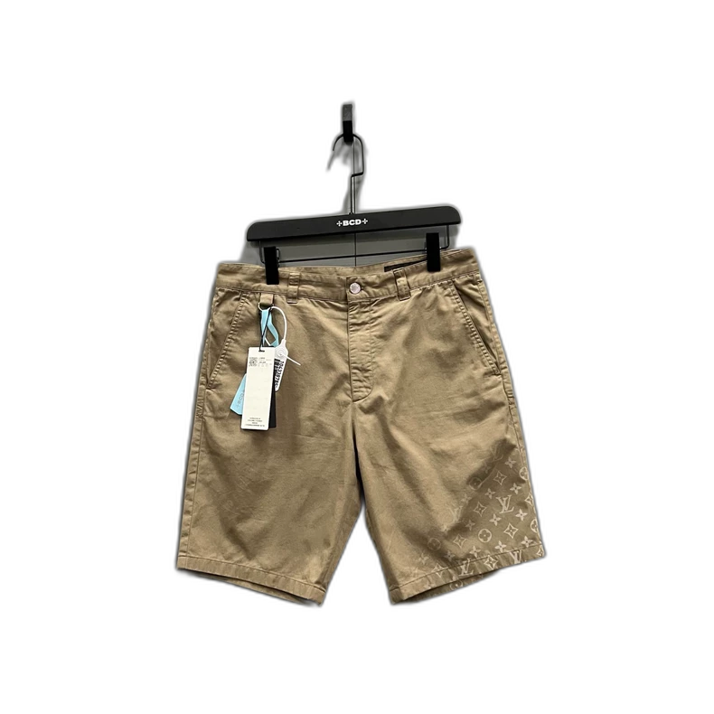 Louis Vuitton Khaki Gradient Logo Shorts