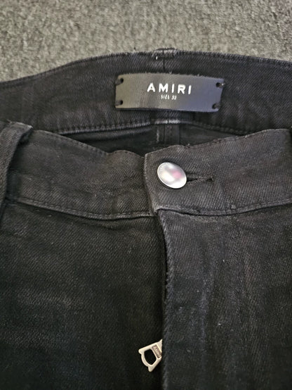 Amiri Distressed Coated Denim Jeans-yf