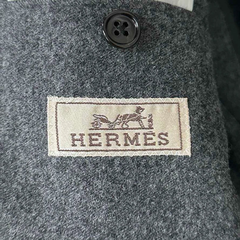 Hermes Pure Wool Lapel Suit Jacket