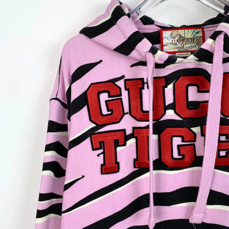 Gucci Colorful Tiger Print Hooded Sweatshirt