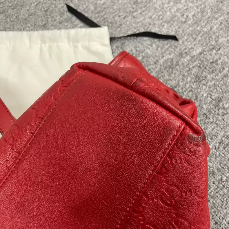 Limited Edition Red Leather Tote Bag