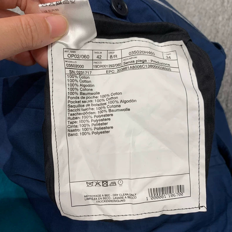 Hermes Dark Blue Casual Trousers