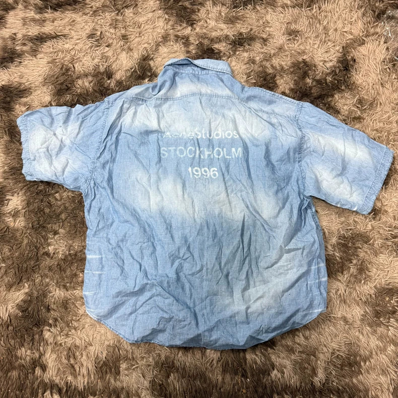Acne Studios 1996 Denim Short Sleeve Shirt